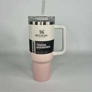 Stanley 40 oz Big Grip Adventure Quencher Tumbler Parfait Ombre Pink and White